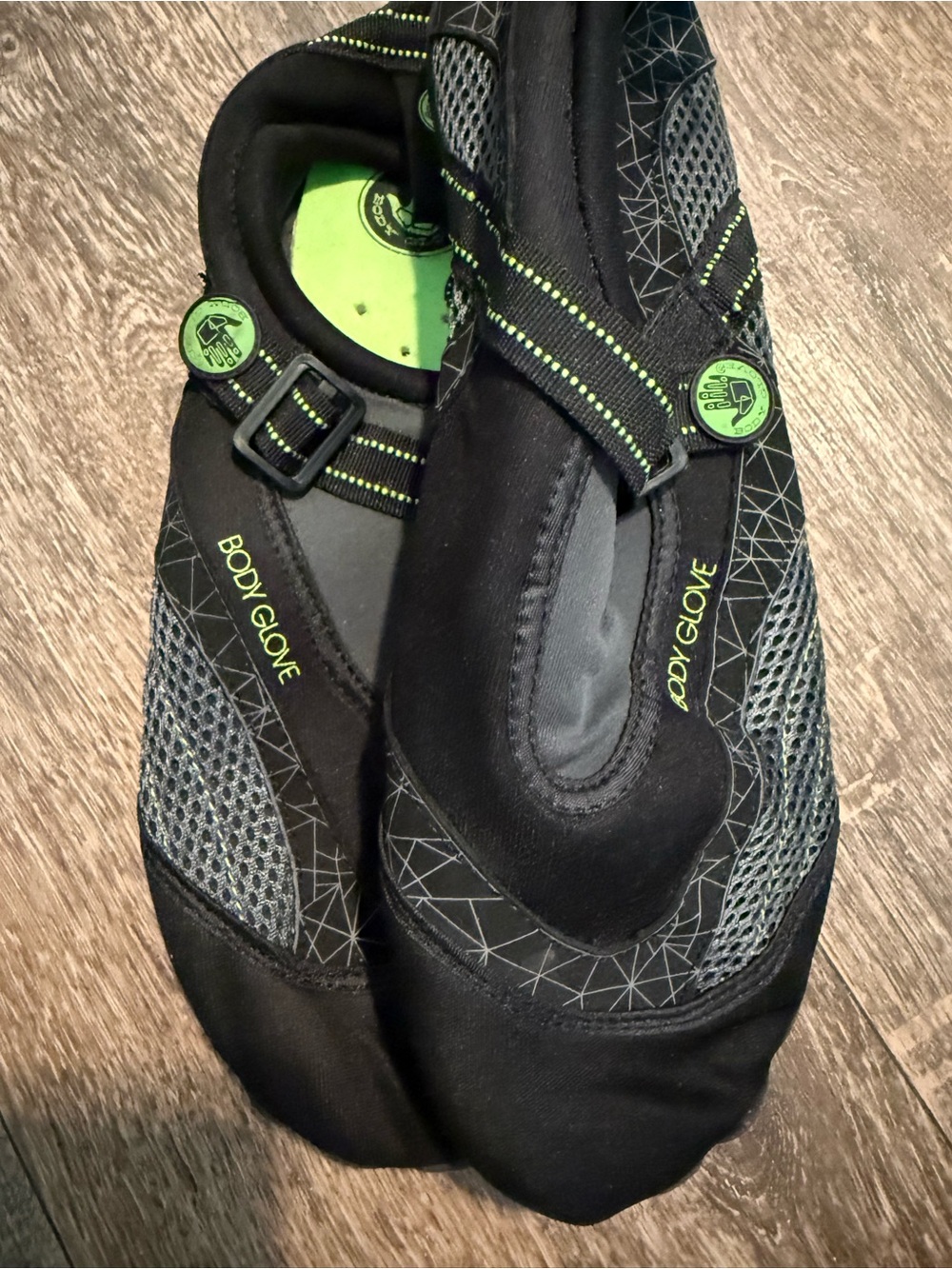 Body Glove Black and Lime Slip-On Water Sneakers